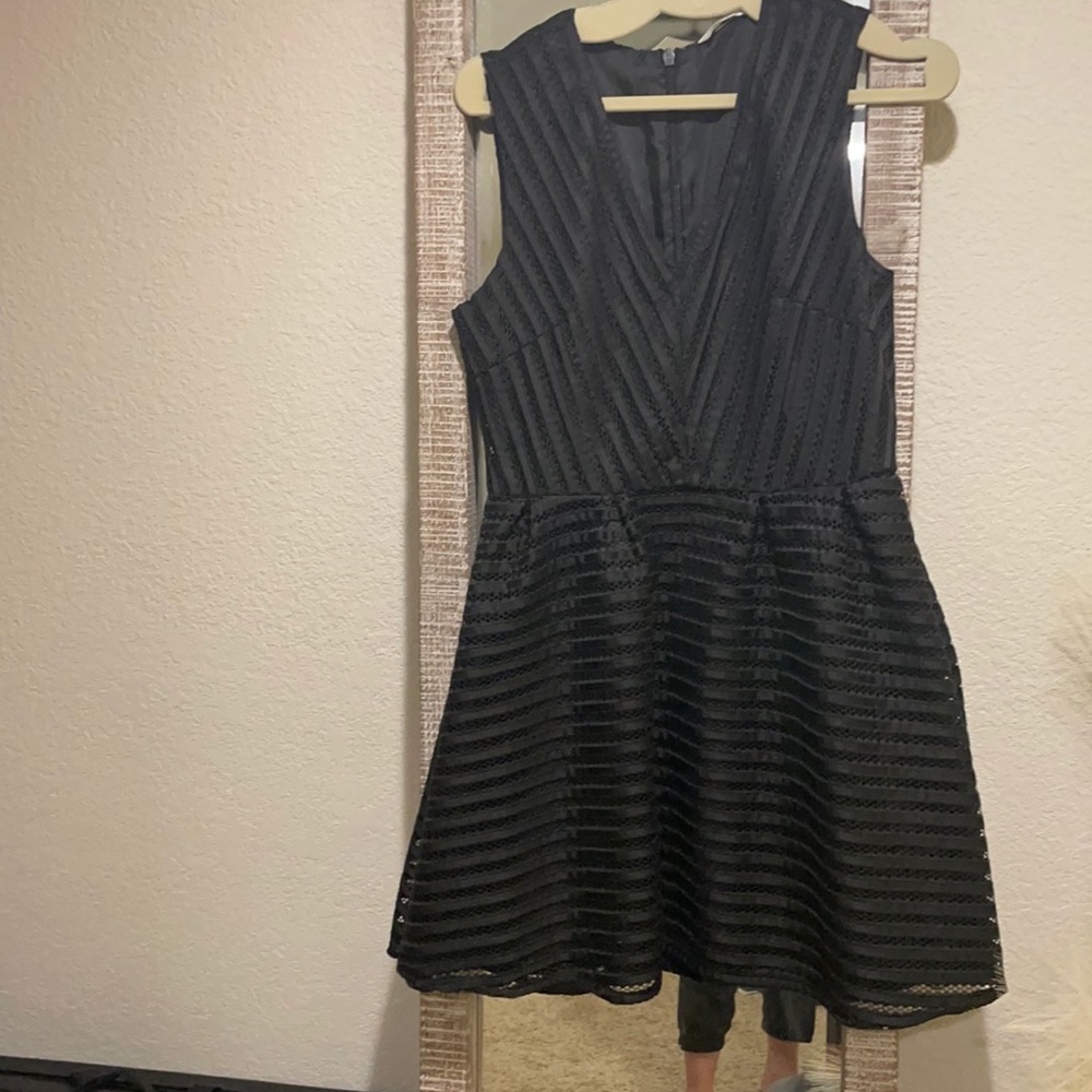 Black structured aline dress
